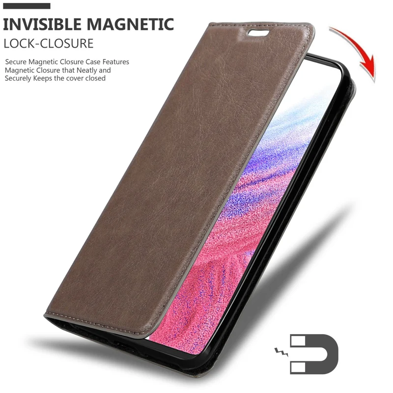 Cadorabo Hülle kompatibel mit Samsung Galaxy A53 5G Schutzhülle mit Magnetverschluss, Standfunktion und Kartenfach