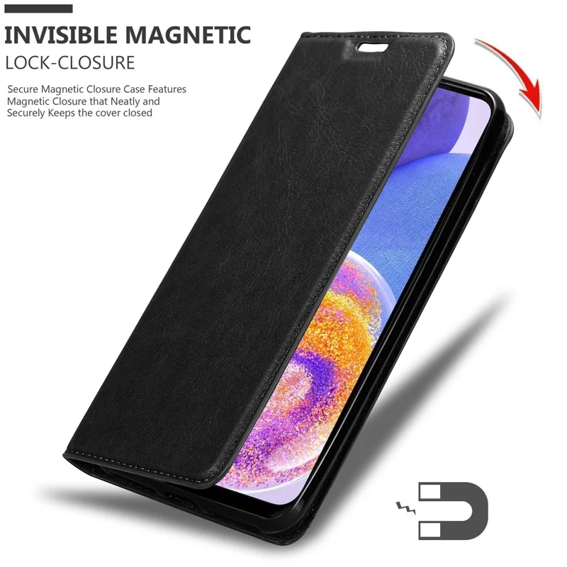 Cadorabo Hülle kompatibel mit Samsung Galaxy A23 4G Schutzhülle mit Magnetverschluss, Standfunktion und Kartenfach