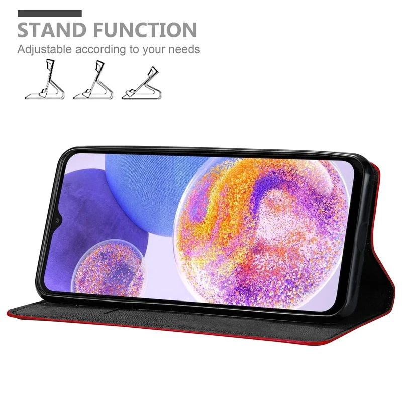 Cadorabo Hülle kompatibel mit Samsung Galaxy A23 4G Schutzhülle mit Magnetverschluss, Standfunktion und Kartenfach