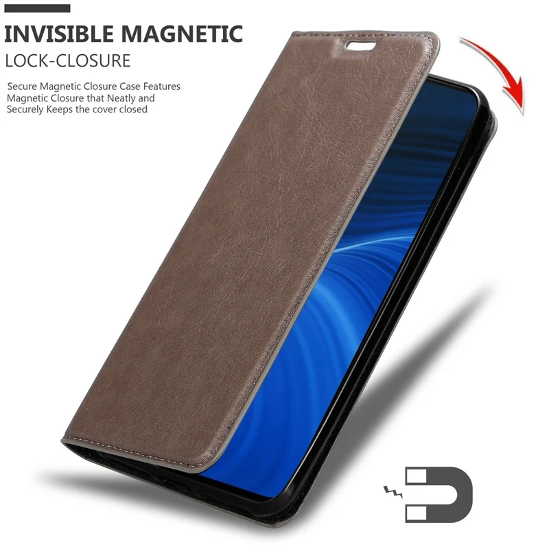 Cadorabo Hülle kompatibel mit Realme X2 PRO / Oppo Reno Ace Schutzhülle mit Magnetverschluss, Standfunktion und Kartenfach
