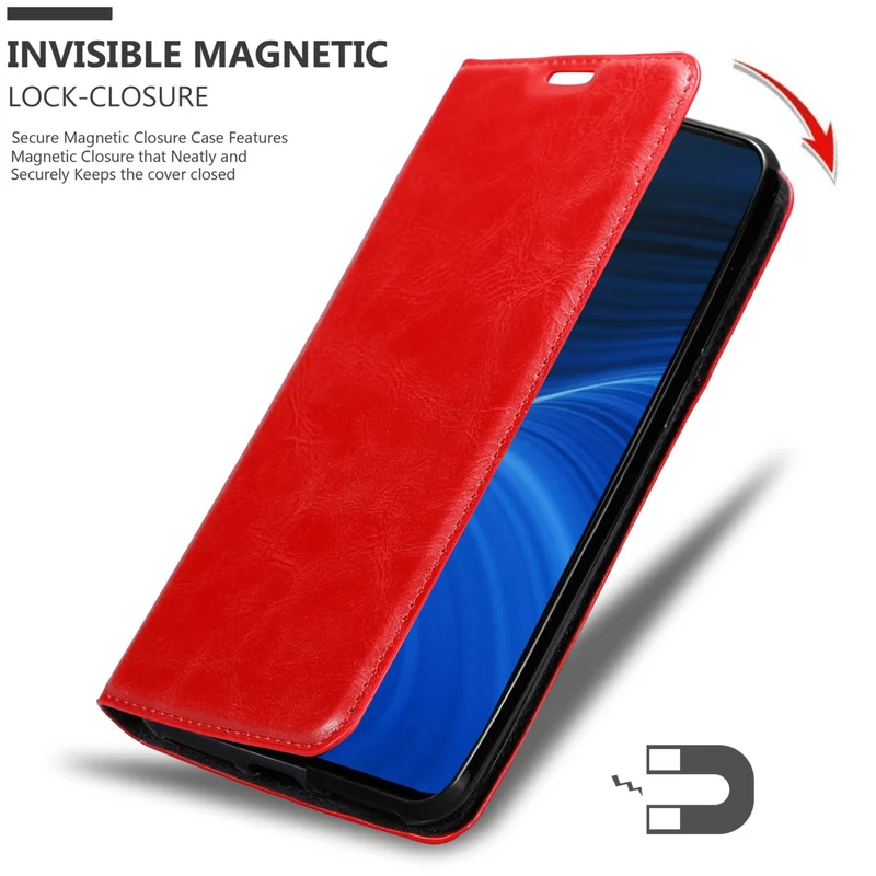 Cadorabo Hülle kompatibel mit Realme X2 PRO / Oppo Reno Ace Schutzhülle mit Magnetverschluss, Standfunktion und Kartenfach