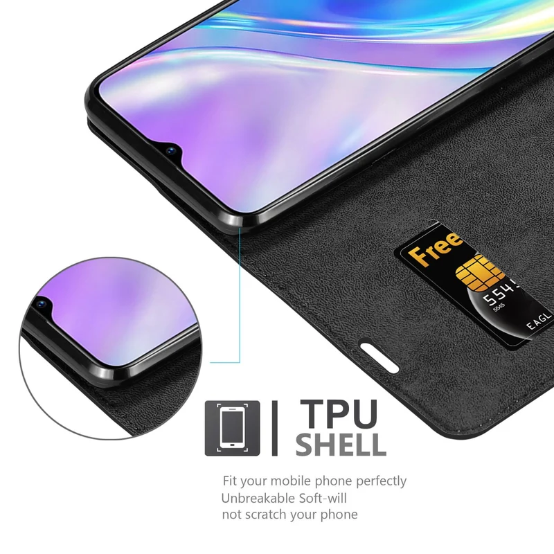 Cadorabo Hülle kompatibel mit Realme X2 / XT / Oppo K5 Schutzhülle mit Magnetverschluss, Standfunktion und Kartenfach