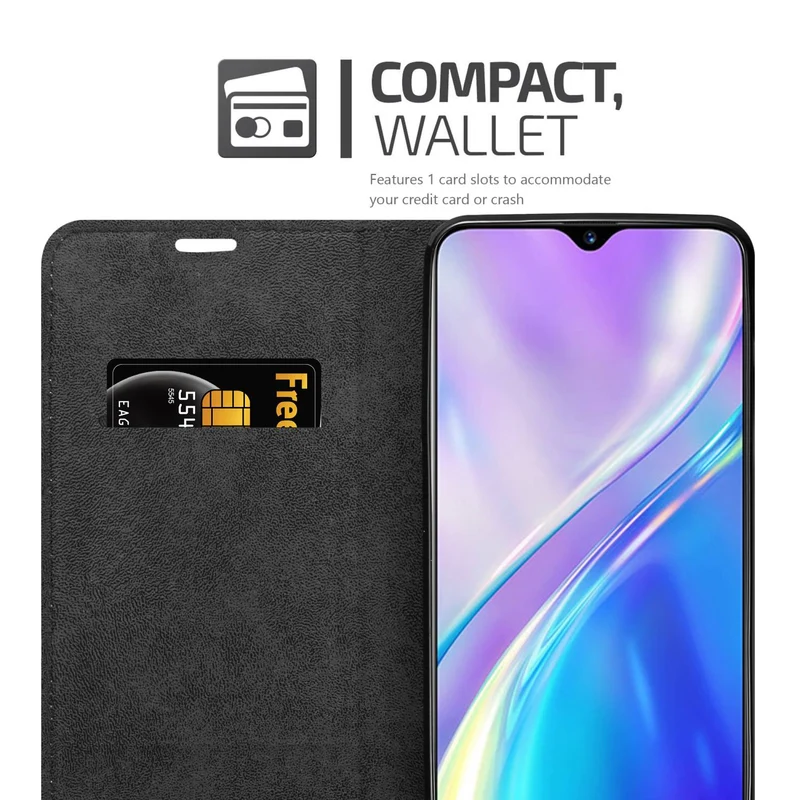 Cadorabo Hülle kompatibel mit Realme X2 / XT / Oppo K5 Schutzhülle mit Magnetverschluss, Standfunktion und Kartenfach