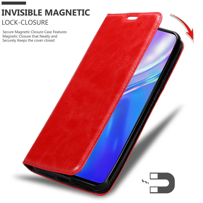 Cadorabo Hülle kompatibel mit Realme X2 / XT / Oppo K5 Schutzhülle mit Magnetverschluss, Standfunktion und Kartenfach