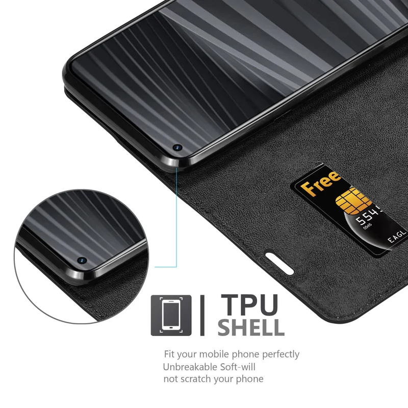 Cadorabo Hülle kompatibel mit Realme GT 2 / GT Neo 2 Schutzhülle mit Magnetverschluss, Standfunktion und Kartenfach