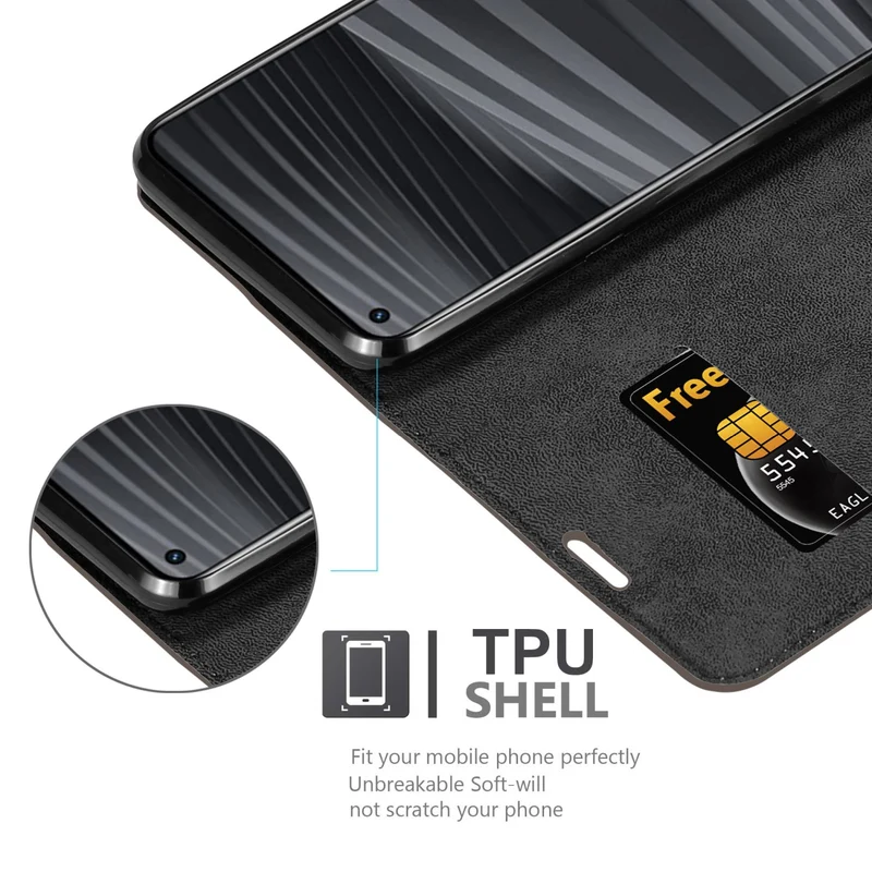 Cadorabo Hülle kompatibel mit Realme GT 2 / GT Neo 2 Schutzhülle mit Magnetverschluss, Standfunktion und Kartenfach