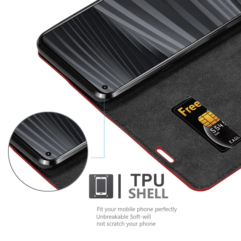 Cadorabo Hülle kompatibel mit Realme GT 2 / GT Neo 2 Schutzhülle mit Magnetverschluss, Standfunktion und Kartenfach