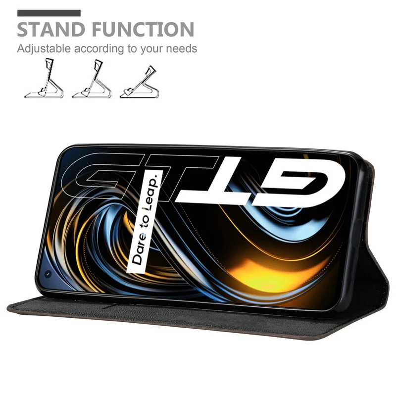 Cadorabo Hülle kompatibel mit Realme GT / GT Neo 2T / Q3 PRO Schutzhülle mit Magnetverschluss, Standfunktion und Kartenfach