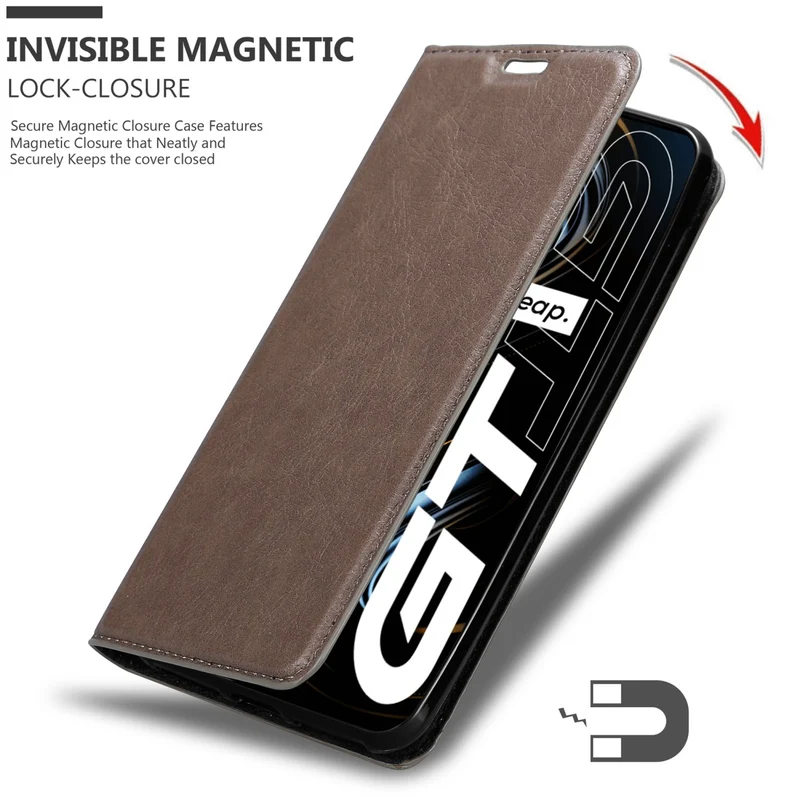 Cadorabo Hülle kompatibel mit Realme GT / GT Neo 2T / Q3 PRO Schutzhülle mit Magnetverschluss, Standfunktion und Kartenfach