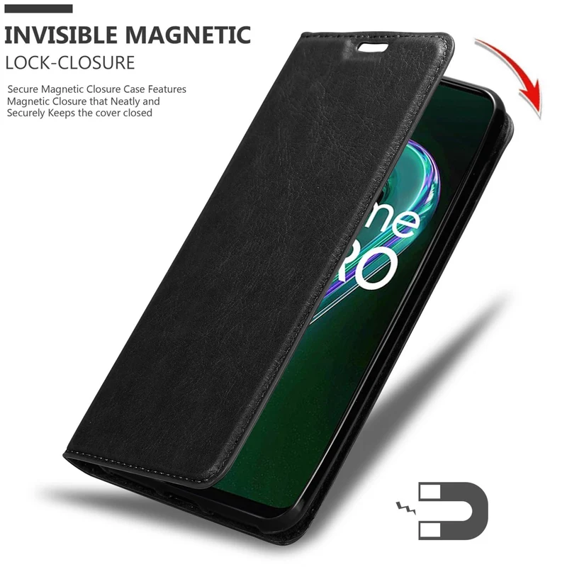 Cadorabo Hülle kompatibel mit Realme 9 5G / 9 PRO / V25 / Q5 / OnePlus Nord CE 2 LITE 5G Schutzhülle mit Magnetverschluss, Standfunktion und Kartenfach