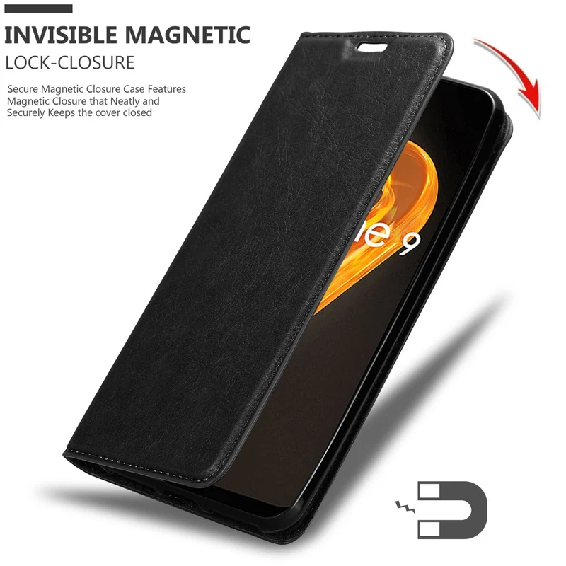 Cadorabo Hülle kompatibel mit Realme 9 4G / 9 PRO+ Schutzhülle mit Magnetverschluss, Standfunktion und Kartenfach