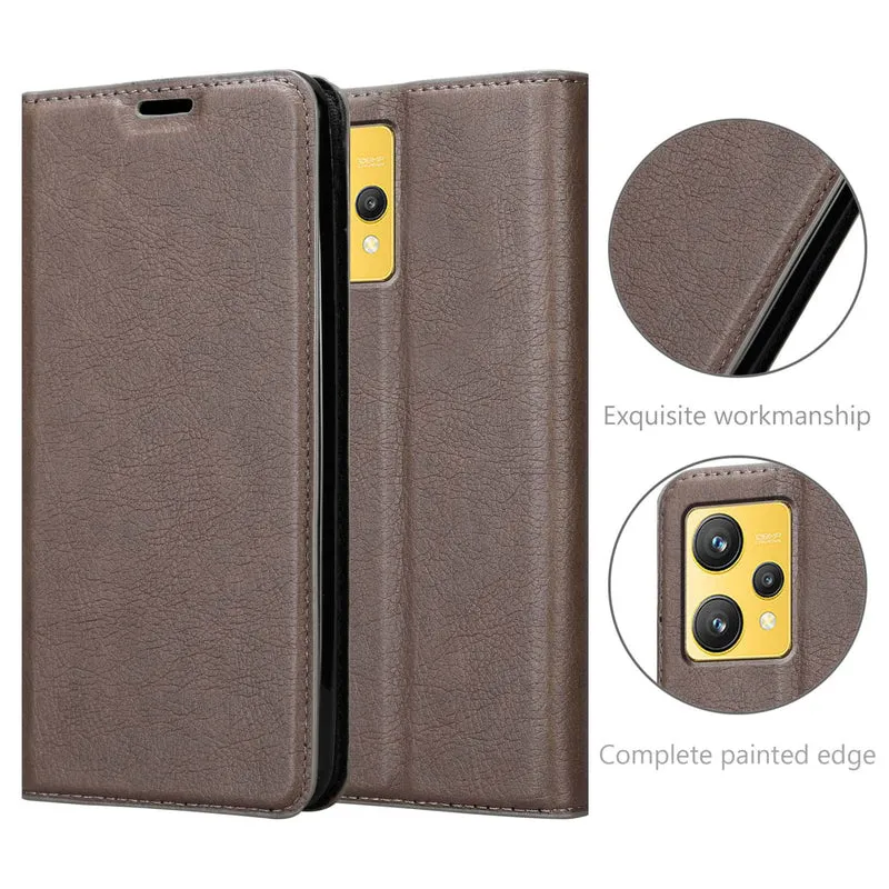Cadorabo Hülle kompatibel mit Realme 9 4G / 9 PRO+ Schutzhülle mit Magnetverschluss, Standfunktion und Kartenfach