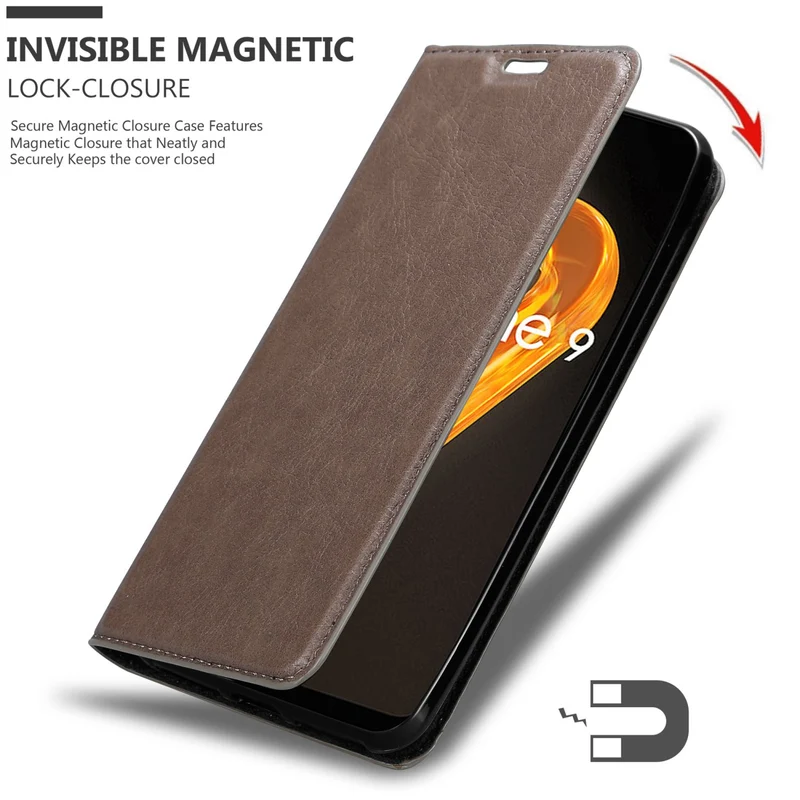 Cadorabo Hülle kompatibel mit Realme 9 4G / 9 PRO+ Schutzhülle mit Magnetverschluss, Standfunktion und Kartenfach