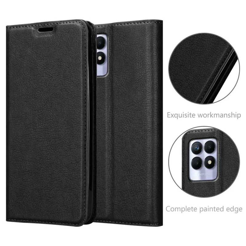Cadorabo Hülle kompatibel mit Realme 8i / Narzo 50 4G Schutzhülle mit Magnetverschluss, Standfunktion und Kartenfach