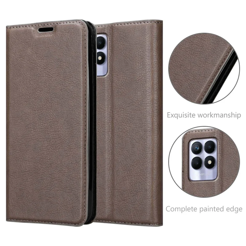 Cadorabo Hülle kompatibel mit Realme 8i / Narzo 50 4G Schutzhülle mit Magnetverschluss, Standfunktion und Kartenfach