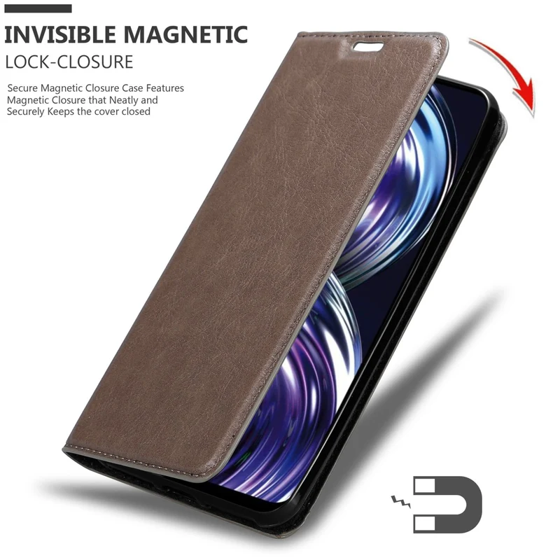 Cadorabo Hülle kompatibel mit Realme 8i / Narzo 50 4G Schutzhülle mit Magnetverschluss, Standfunktion und Kartenfach