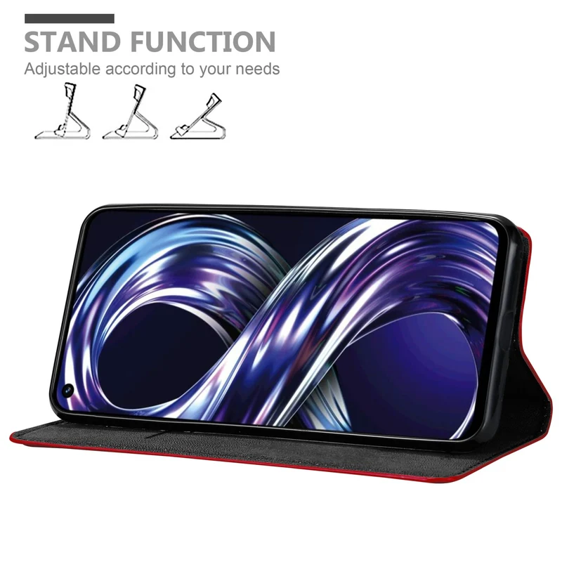 Cadorabo Hülle kompatibel mit Realme 8i / Narzo 50 4G Schutzhülle mit Magnetverschluss, Standfunktion und Kartenfach