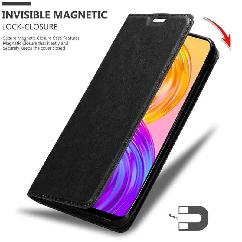 Cadorabo Hülle kompatibel mit Realme 8 4G / 8 PRO Schutzhülle mit Magnetverschluss, Standfunktion und Kartenfach