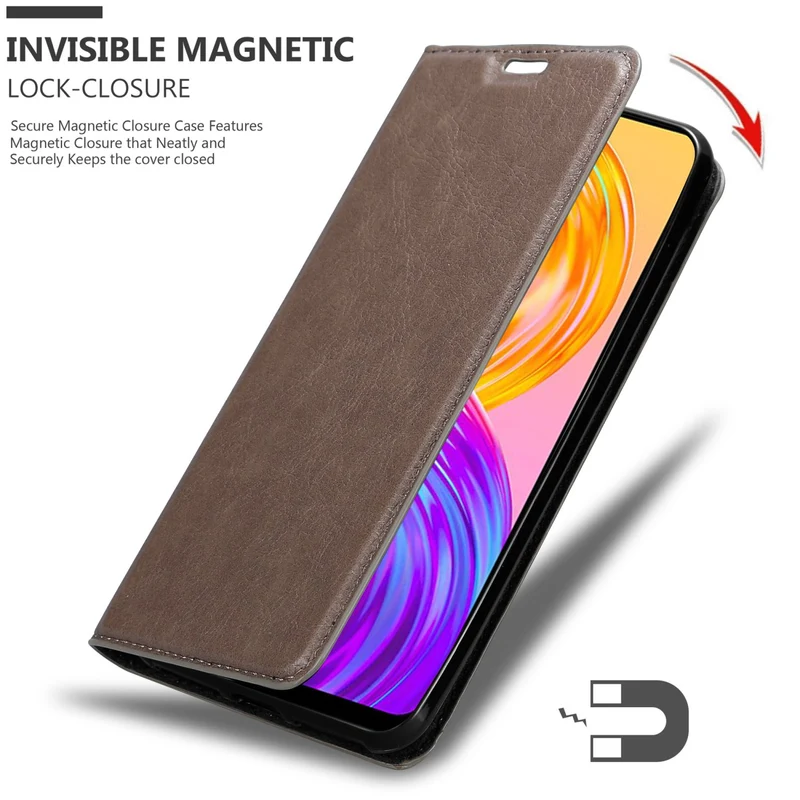Cadorabo Hülle kompatibel mit Realme 8 4G / 8 PRO Schutzhülle mit Magnetverschluss, Standfunktion und Kartenfach