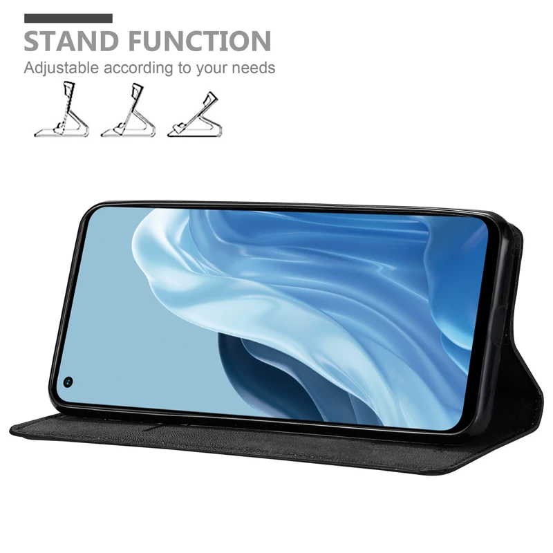 Cadorabo Hülle kompatibel mit Realme 7 5G Schutzhülle mit Magnetverschluss, Standfunktion und Kartenfach