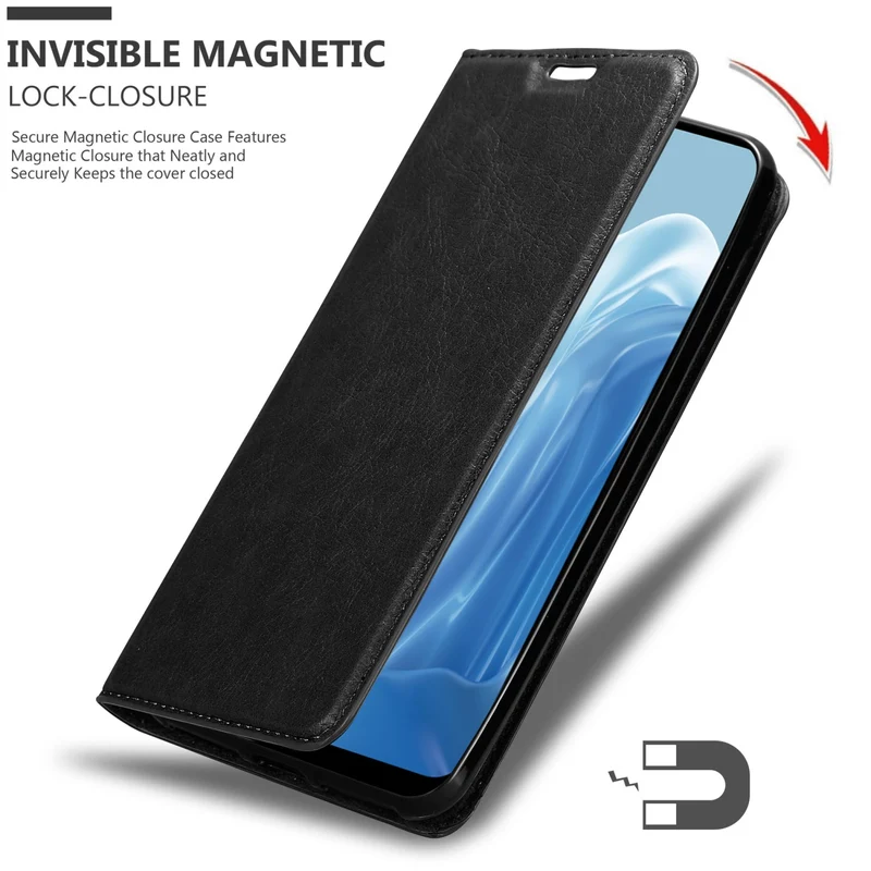 Cadorabo Hülle kompatibel mit Realme 7 5G Schutzhülle mit Magnetverschluss, Standfunktion und Kartenfach