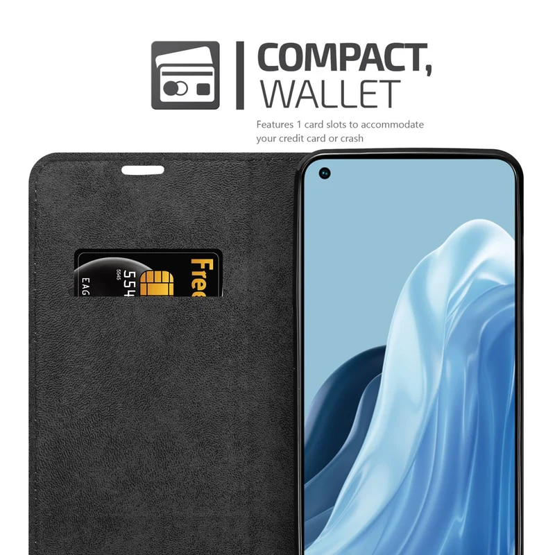 Cadorabo Hülle kompatibel mit Realme 7 5G Schutzhülle mit Magnetverschluss, Standfunktion und Kartenfach