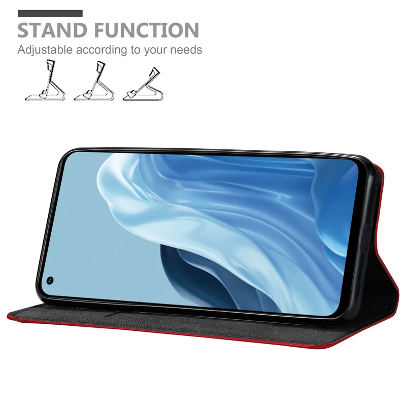 Cadorabo Hülle kompatibel mit Realme 7 5G Schutzhülle mit Magnetverschluss, Standfunktion und Kartenfach
