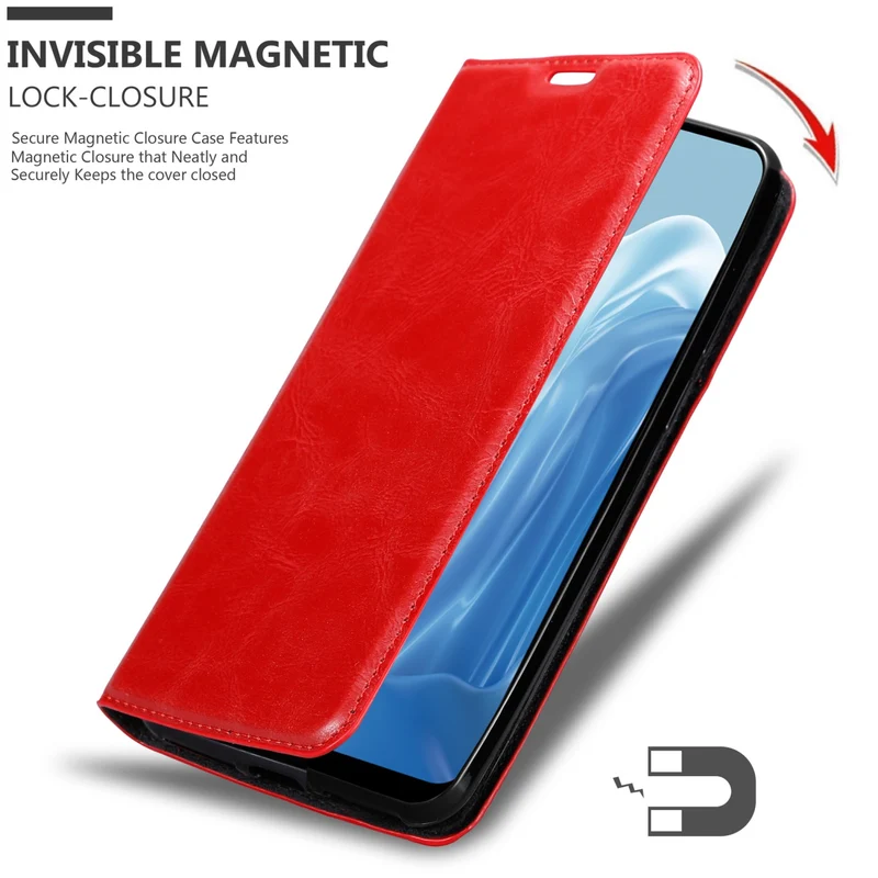 Cadorabo Hülle kompatibel mit Realme 7 5G Schutzhülle mit Magnetverschluss, Standfunktion und Kartenfach