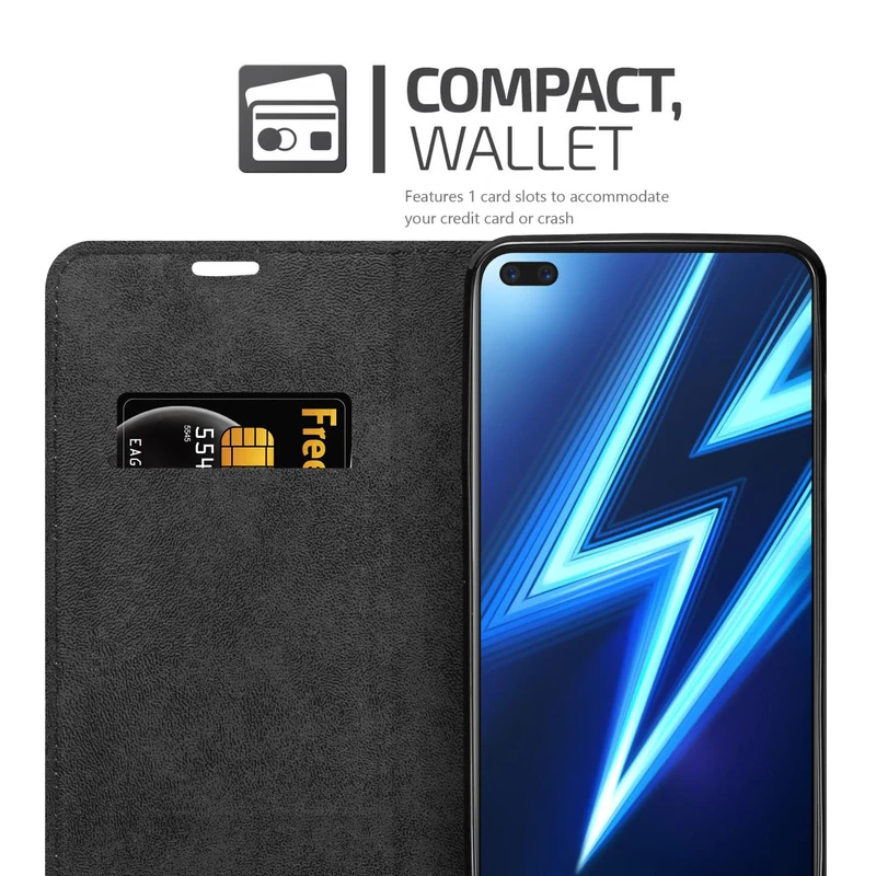 Cadorabo Hülle kompatibel mit Realme 6 PRO Schutzhülle mit Magnetverschluss, Standfunktion und Kartenfach
