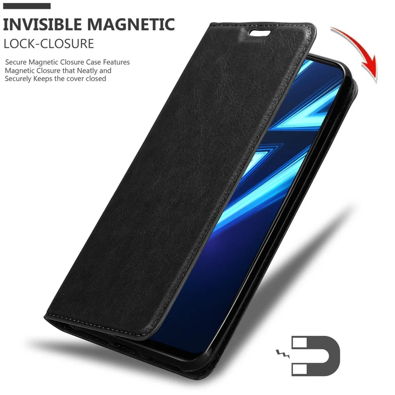 Cadorabo Hülle kompatibel mit Realme 6 PRO Schutzhülle mit Magnetverschluss, Standfunktion und Kartenfach