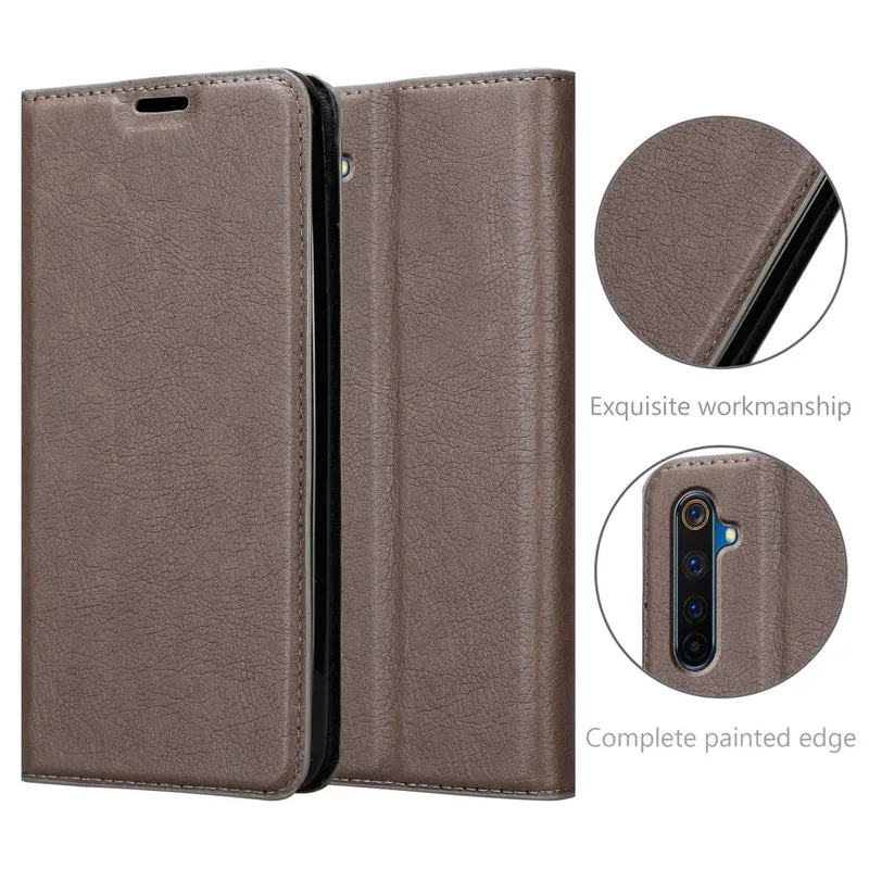 Cadorabo Hülle kompatibel mit Realme 6 PRO Schutzhülle mit Magnetverschluss, Standfunktion und Kartenfach