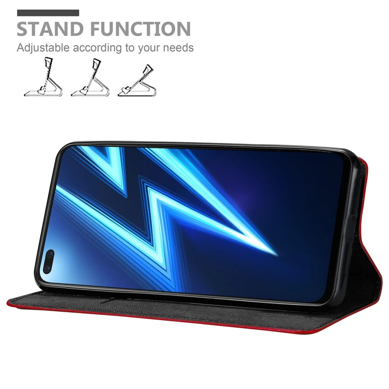 Cadorabo Hülle kompatibel mit Realme 6 PRO Schutzhülle mit Magnetverschluss, Standfunktion und Kartenfach