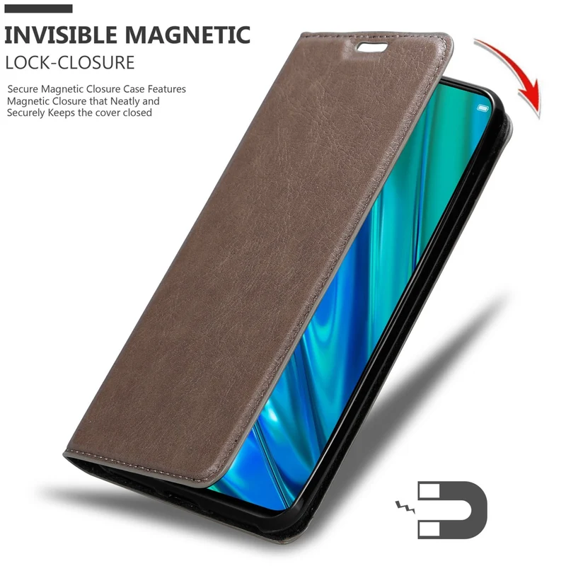 Cadorabo Hülle kompatibel mit Realme 5 PRO / Realme Q Schutzhülle mit Magnetverschluss, Standfunktion und Kartenfach