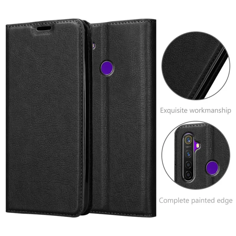 Cadorabo Hülle kompatibel mit Realme 5 / 5i / 6i / C3 Schutzhülle mit Magnetverschluss, Standfunktion und Kartenfach