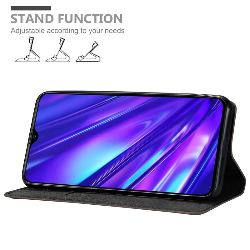 Cadorabo Hülle kompatibel mit Realme 5 / 5i / 6i / C3 Schutzhülle mit Magnetverschluss, Standfunktion und Kartenfach