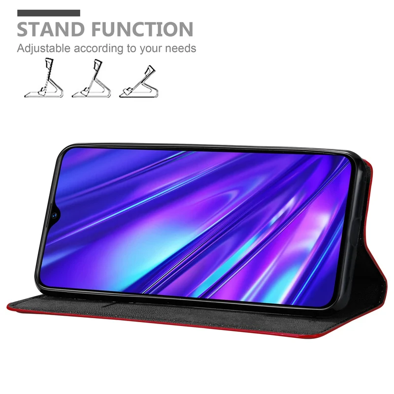Cadorabo Hülle kompatibel mit Realme 5 / 5i / 6i / C3 Schutzhülle mit Magnetverschluss, Standfunktion und Kartenfach