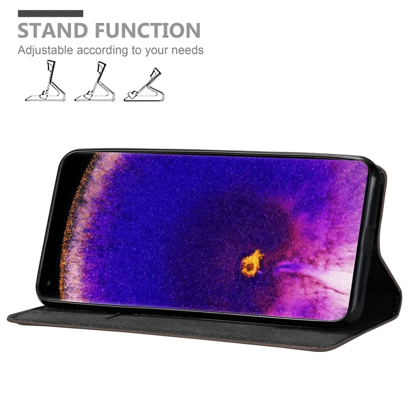 Cadorabo Hülle kompatibel mit Oppo FIND X5 PRO Schutzhülle mit Magnetverschluss, Standfunktion und Kartenfach