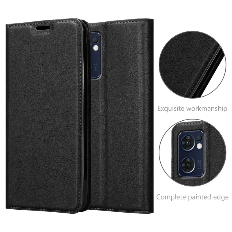 Cadorabo Hülle kompatibel mit Oppo FIND X5 LITE / Reno7 5G Schutzhülle mit Magnetverschluss, Standfunktion und Kartenfach