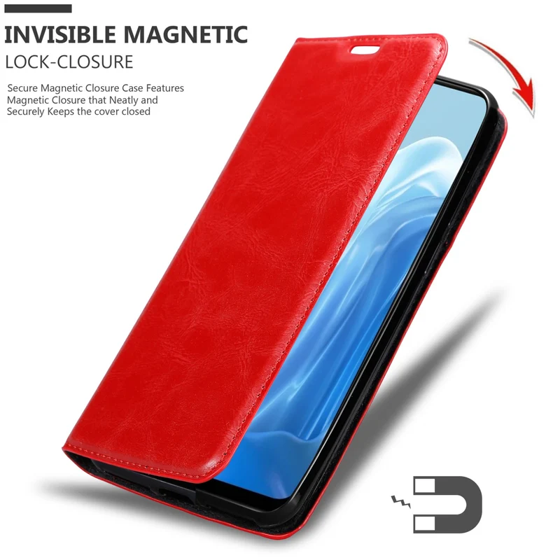 Cadorabo Hülle kompatibel mit Oppo FIND X5 LITE / Reno7 5G Schutzhülle mit Magnetverschluss, Standfunktion und Kartenfach