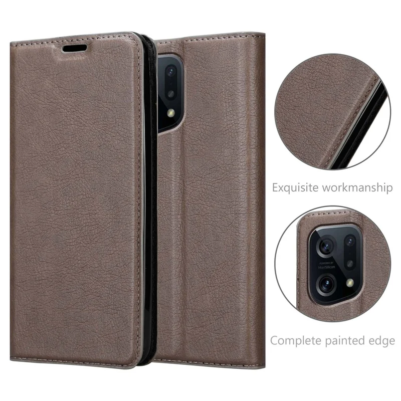 Cadorabo Hülle kompatibel mit Oppo FIND X5 Schutzhülle mit Magnetverschluss, Standfunktion und Kartenfach