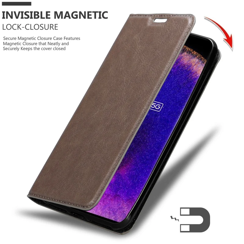 Cadorabo Hülle kompatibel mit Oppo FIND X5 Schutzhülle mit Magnetverschluss, Standfunktion und Kartenfach
