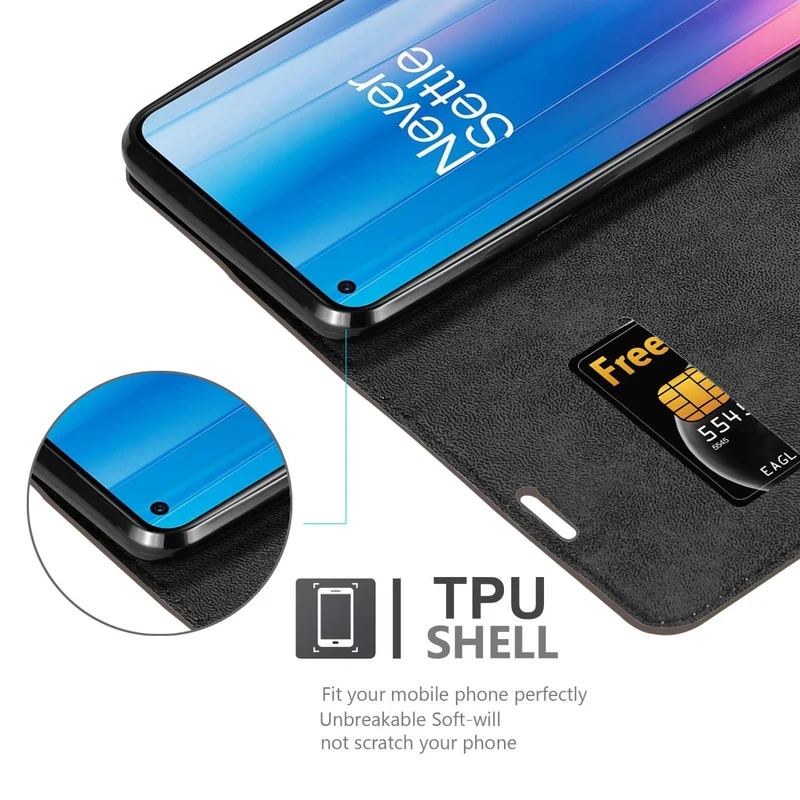 Cadorabo Hülle kompatibel mit OnePlus Nord CE 2 5G Schutzhülle mit Magnetverschluss, Standfunktion und Kartenfach
