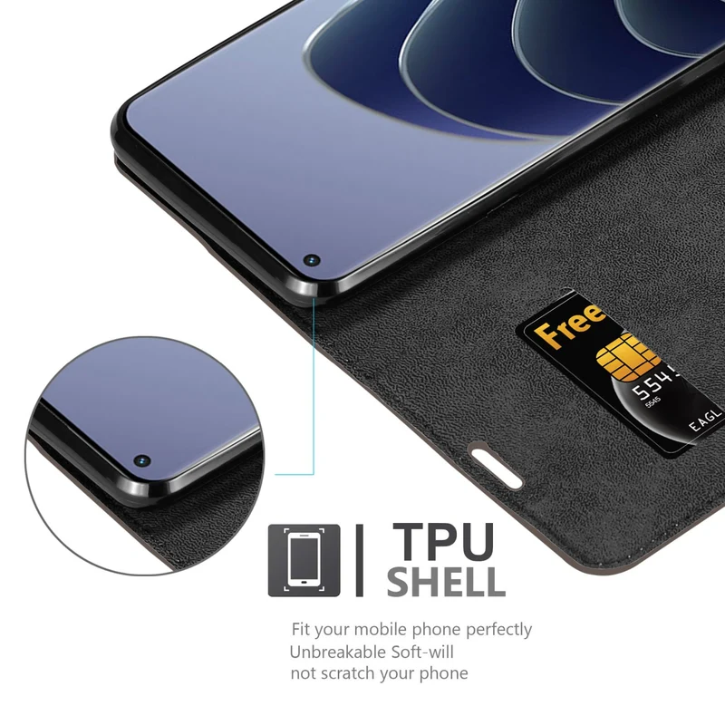 Cadorabo Hülle kompatibel mit OnePlus 10 PRO 5G Schutzhülle mit Magnetverschluss, Standfunktion und Kartenfach