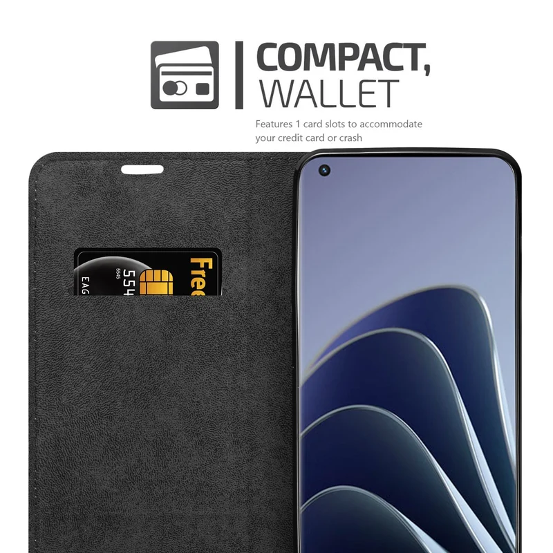 Cadorabo Hülle kompatibel mit OnePlus 10 PRO 5G Schutzhülle mit Magnetverschluss, Standfunktion und Kartenfach