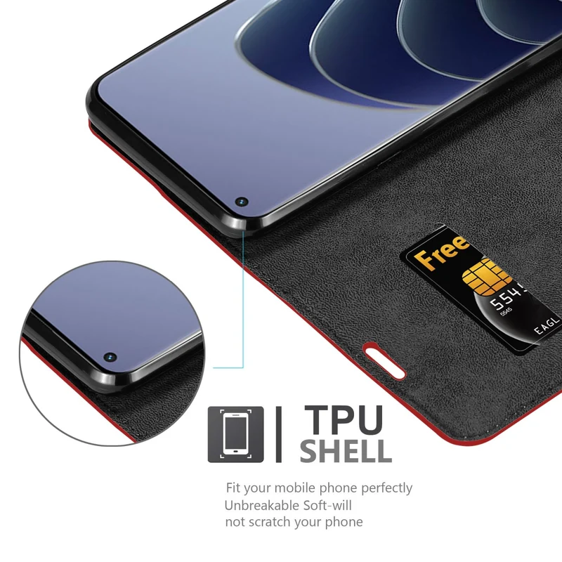 Cadorabo Hülle kompatibel mit OnePlus 10 PRO 5G Schutzhülle mit Magnetverschluss, Standfunktion und Kartenfach