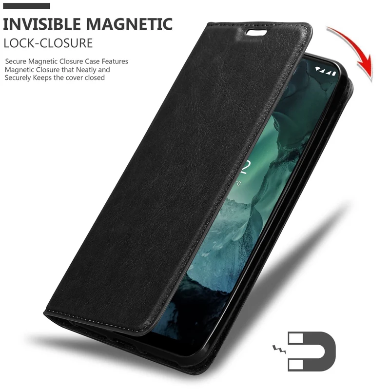 Cadorabo Hülle kompatibel mit Nokia G11 / G21 Schutzhülle mit Magnetverschluss, Standfunktion und Kartenfach