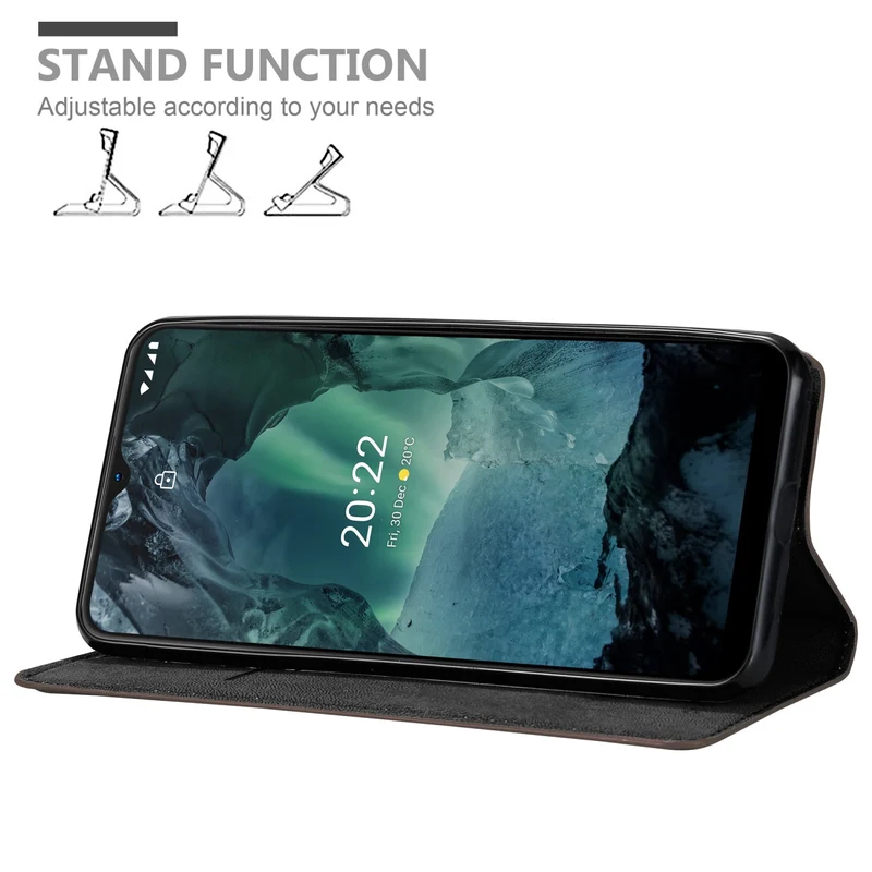 Cadorabo Hülle kompatibel mit Nokia G11 / G21 Schutzhülle mit Magnetverschluss, Standfunktion und Kartenfach