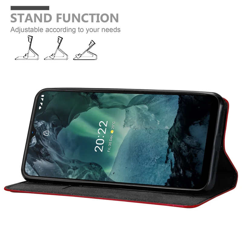 Cadorabo Hülle kompatibel mit Nokia G11 / G21 Schutzhülle mit Magnetverschluss, Standfunktion und Kartenfach