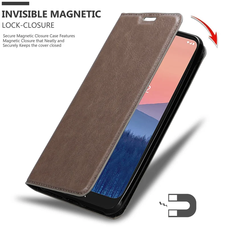 Cadorabo Hülle kompatibel mit Nokia C21 Schutzhülle mit Magnetverschluss, Standfunktion und Kartenfach