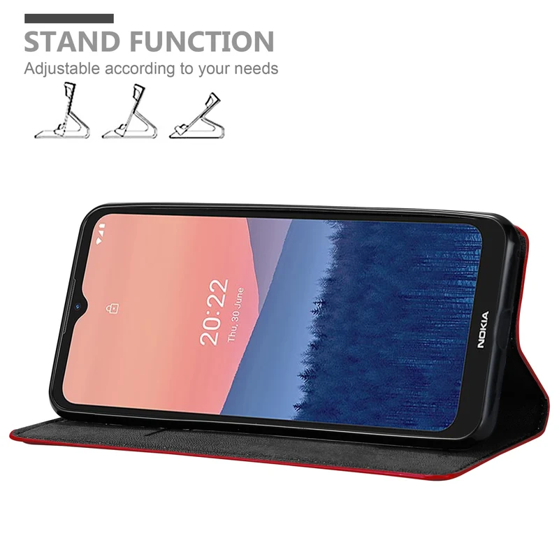 Cadorabo Hülle kompatibel mit Nokia C21 Schutzhülle mit Magnetverschluss, Standfunktion und Kartenfach